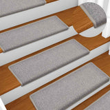vidaXL Trapmatten 15 st 65x21x4 cm Antraciet Rechthoekige Rand
