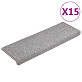 vidaXL Trapmatten 15 st 65x21x4 cm Antraciet Rechthoekige Rand