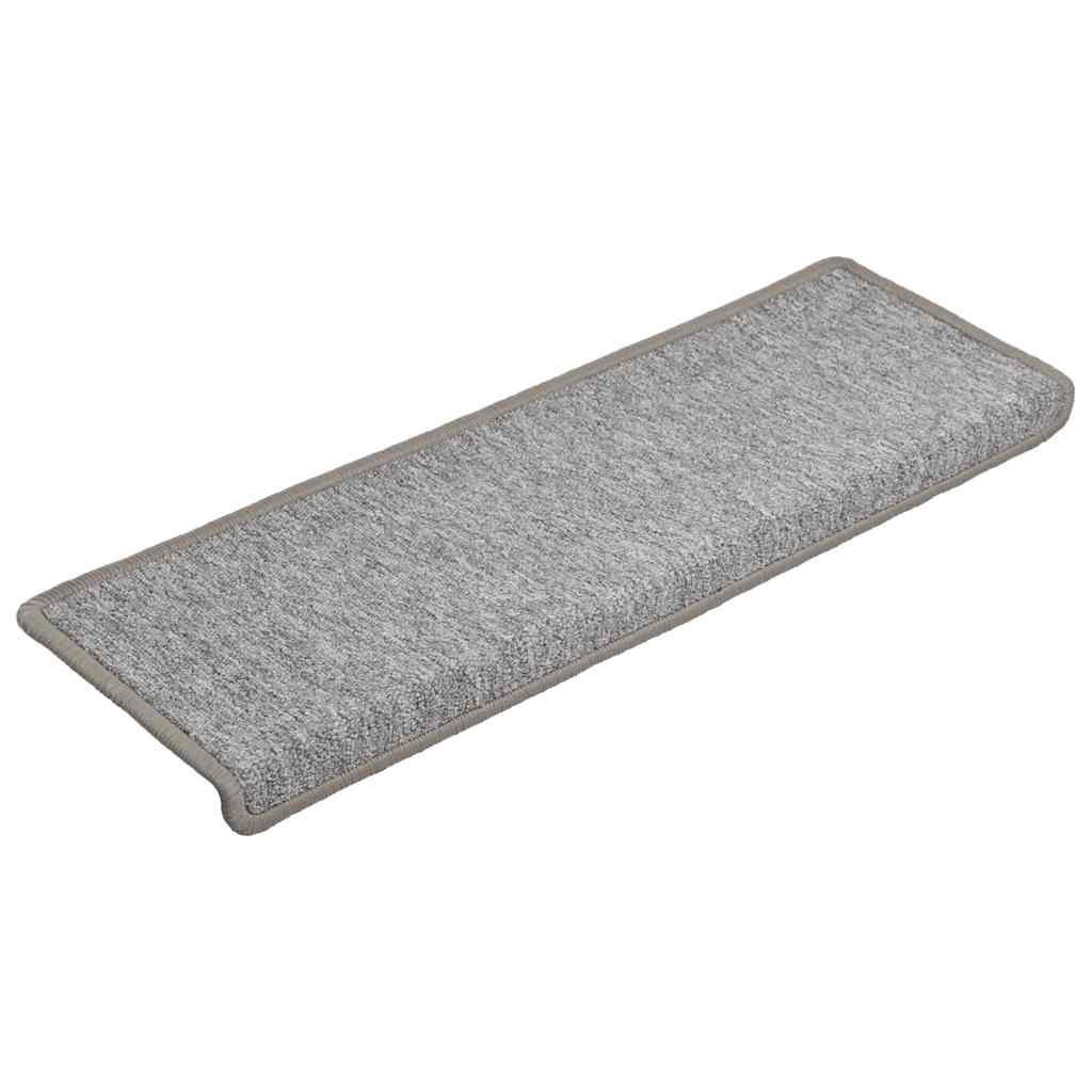 vidaXL Trapmatten 15 st 65x21x4 cm Antraciet Rechthoekige Rand