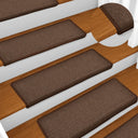 vidaXL Trapmatten 15 st 65x21x4 cm Antraciet Rechthoekige Rand