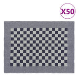 vidaXL Keukendoeken 10 st 50x70 cm katoen blauw en wit