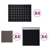 vidaXL 12-Piece Kitchen Towel Set Cotton Black