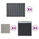 vidaXL 12-Piece Kitchen Towel Set Cotton Black