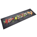 vidaXL Keukenmat wasbaar groenteprint 45x150 cm fluweel
