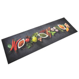 vidaXL Keukenmat wasbaar groenteprint 45x150 cm fluweel