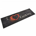vidaXL Keukenmat wasbaar groenteprint 45x150 cm fluweel