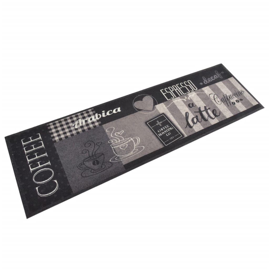 vidaXL Keukenmat wasbaar groenteprint 45x150 cm fluweel