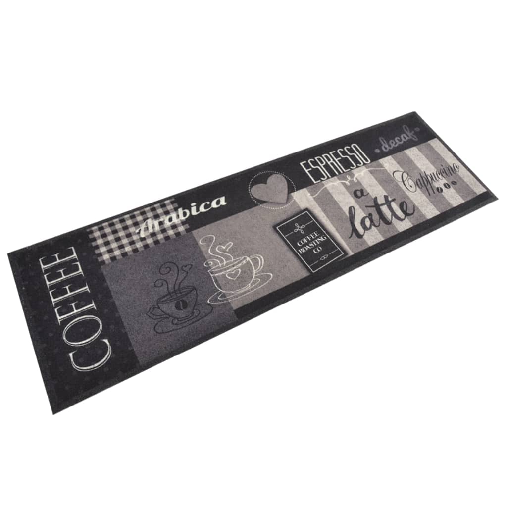 vidaXL Keukenmat wasbaar groenteprint 45x150 cm fluweel
