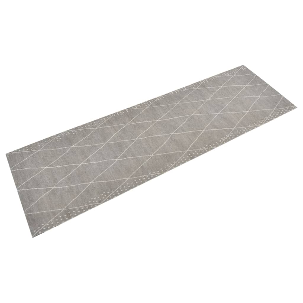 vidaXL Keukenmat wasbaar groenteprint 45x150 cm fluweel