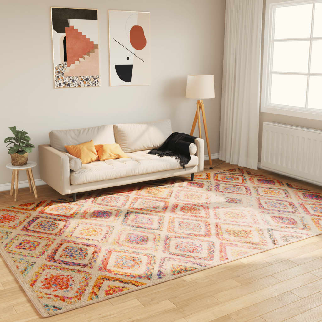 vidaXL Vloerkleed wasbaar anti-slip 80x150 cm meerkleurig