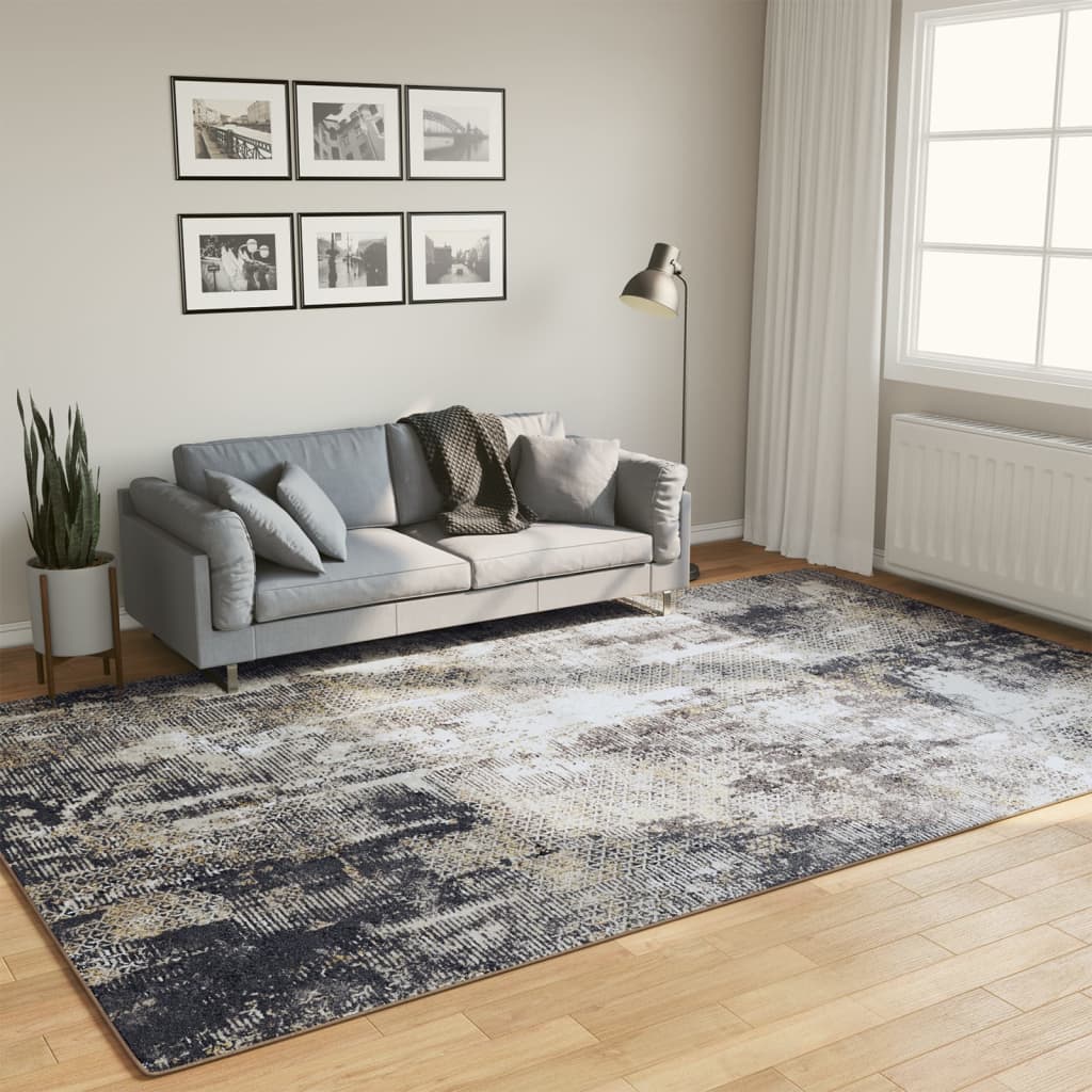 vidaXL Vloerkleed wasbaar anti-slip 80x150 cm meerkleurig