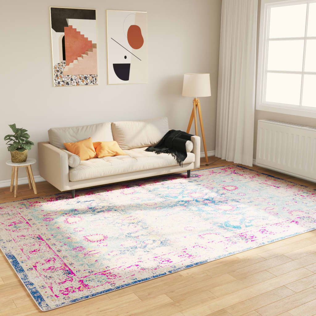 vidaXL Vloerkleed wasbaar anti-slip 80x150 cm meerkleurig