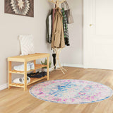 vidaXL Vloerkleed wasbaar anti-slip 80x150 cm meerkleurig
