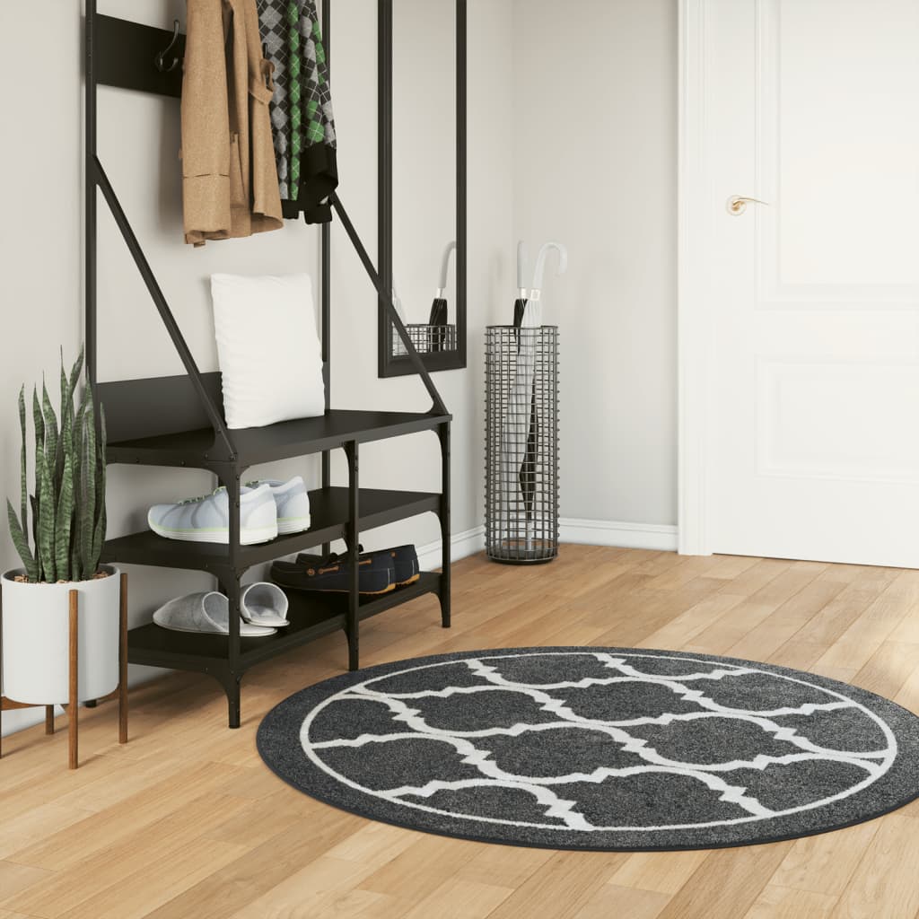 vidaXL Vloerkleed wasbaar anti-slip 80x150 cm meerkleurig