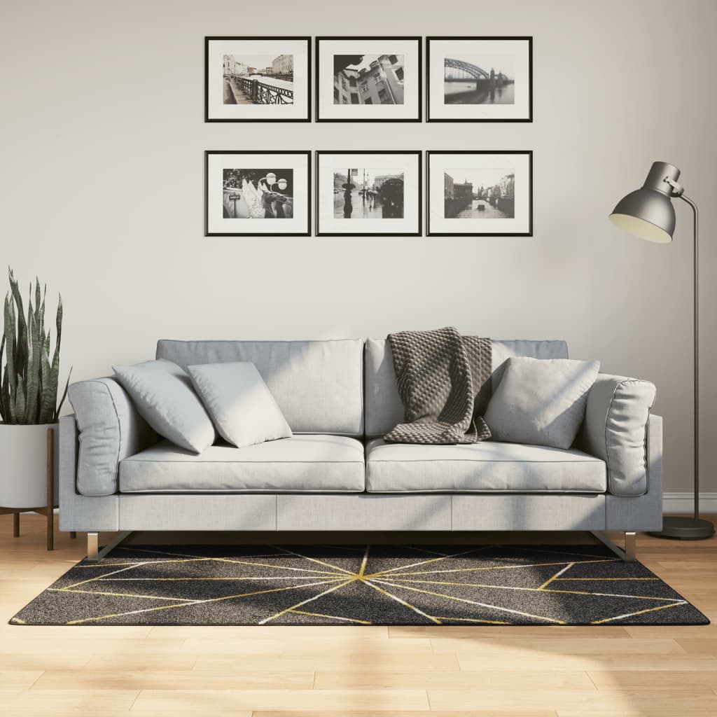 vidaXL Vloerkleed wasbaar anti-slip 80x150 cm meerkleurig