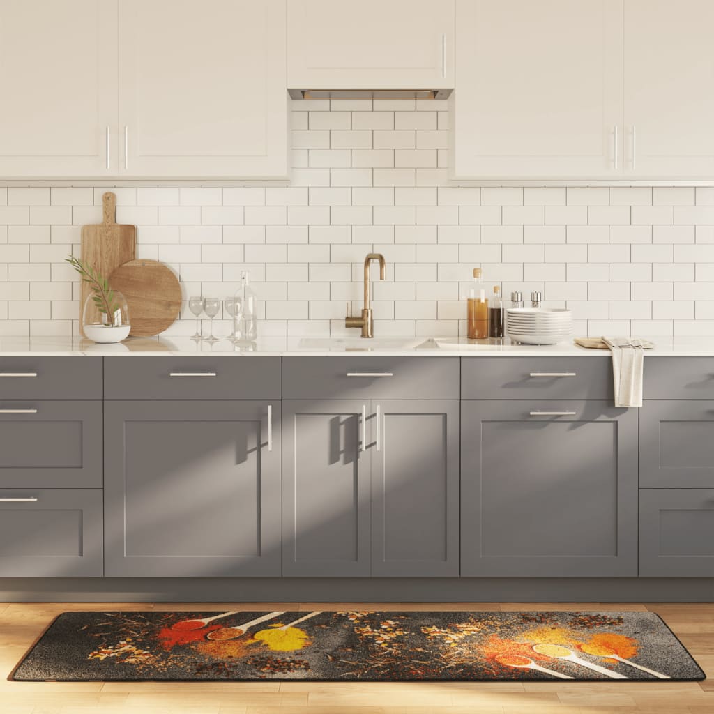 vidaXL Kitchen mat washable non-slip 60x180 cm multicolour