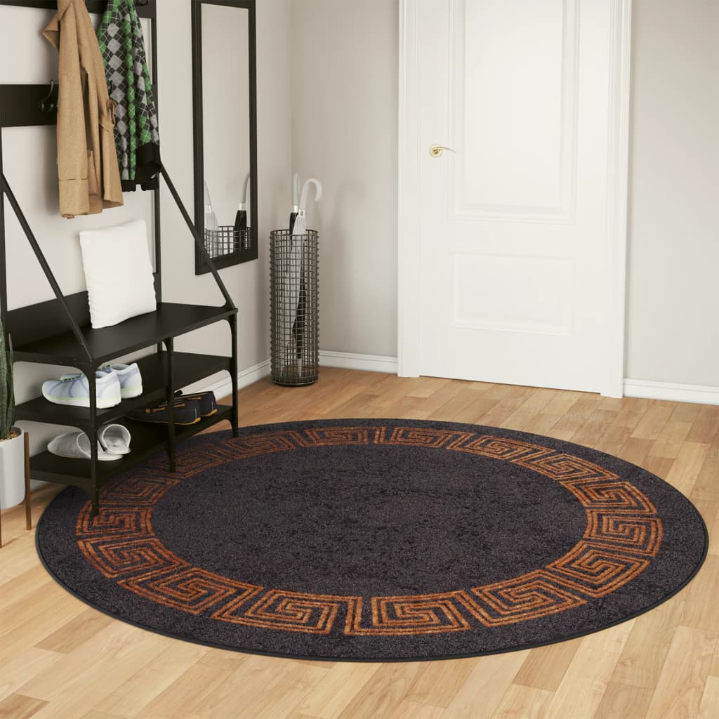 vidaXL Vloerkleed wasbaar anti-slip 80x150 cm meerkleurig