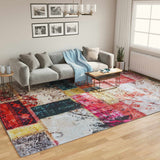 vidaXL Vloerkleed wasbaar anti-slip 80x150 cm meerkleurig