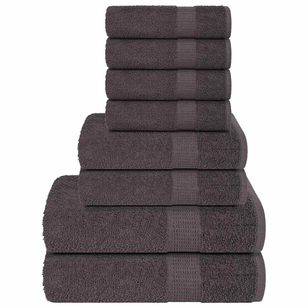 vidaXL 8-Piece Towel Set FROGN 360 gsm white