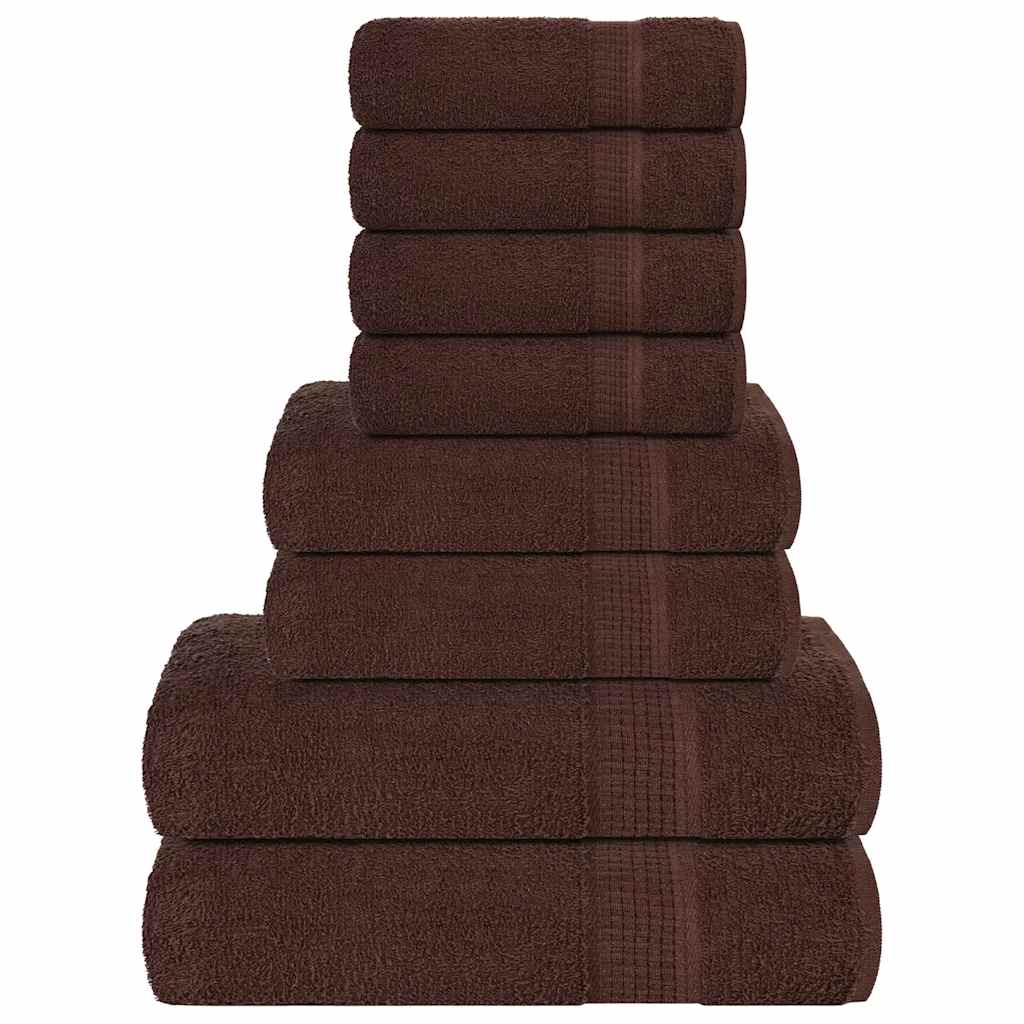 vidaXL 8-Piece Towel Set FROGN 360 gsm white
