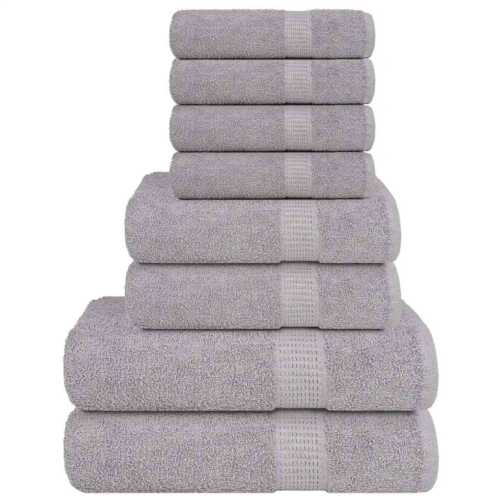 vidaXL 8-Piece Towel Set FROGN 360 gsm white