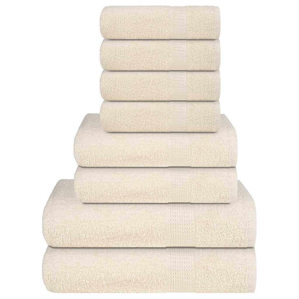 vidaXL 8-Piece Towel Set FROGN 360 gsm white