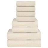 vidaXL 8-Piece Towel Set FROGN 360 gsm white