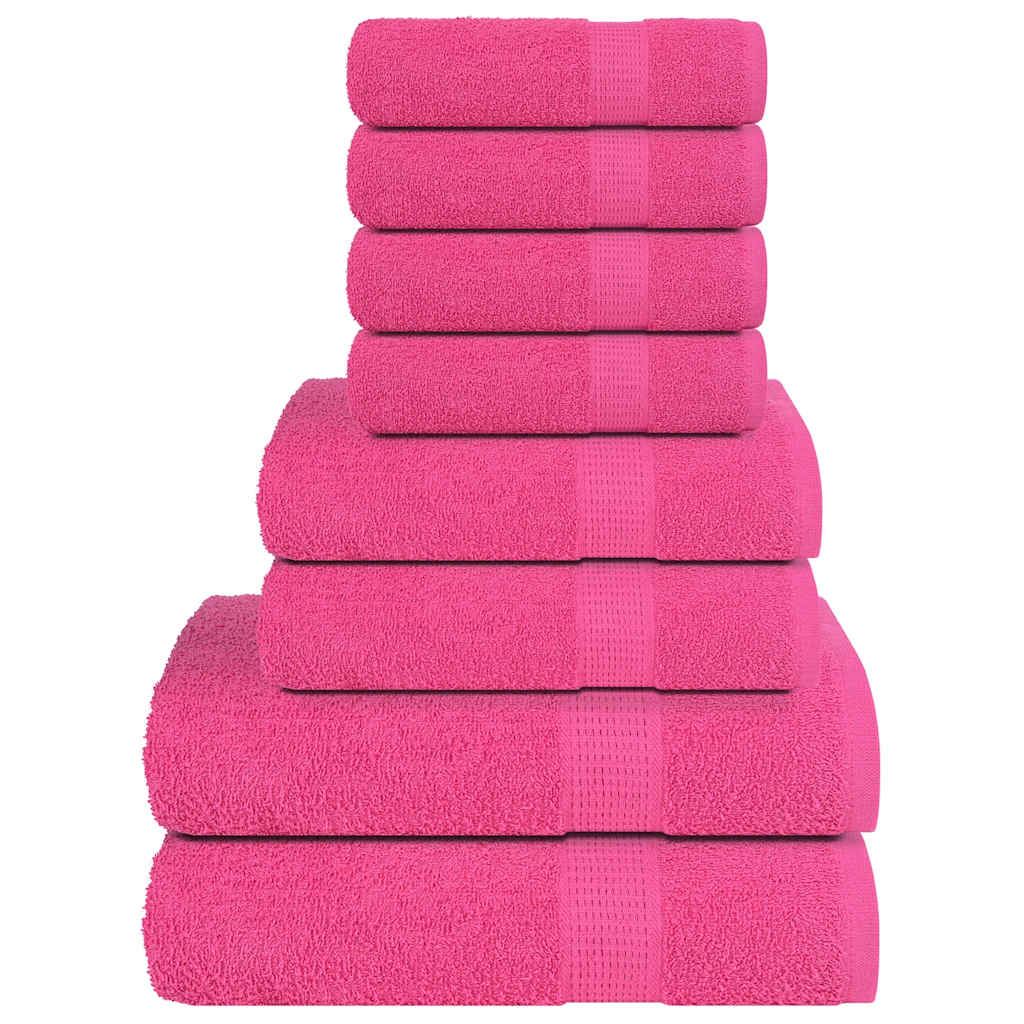vidaXL 8-Piece Towel Set FROGN 360 gsm white