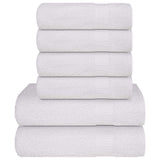 vidaXL 6-piece Towel Set FROGN 360 gsm white