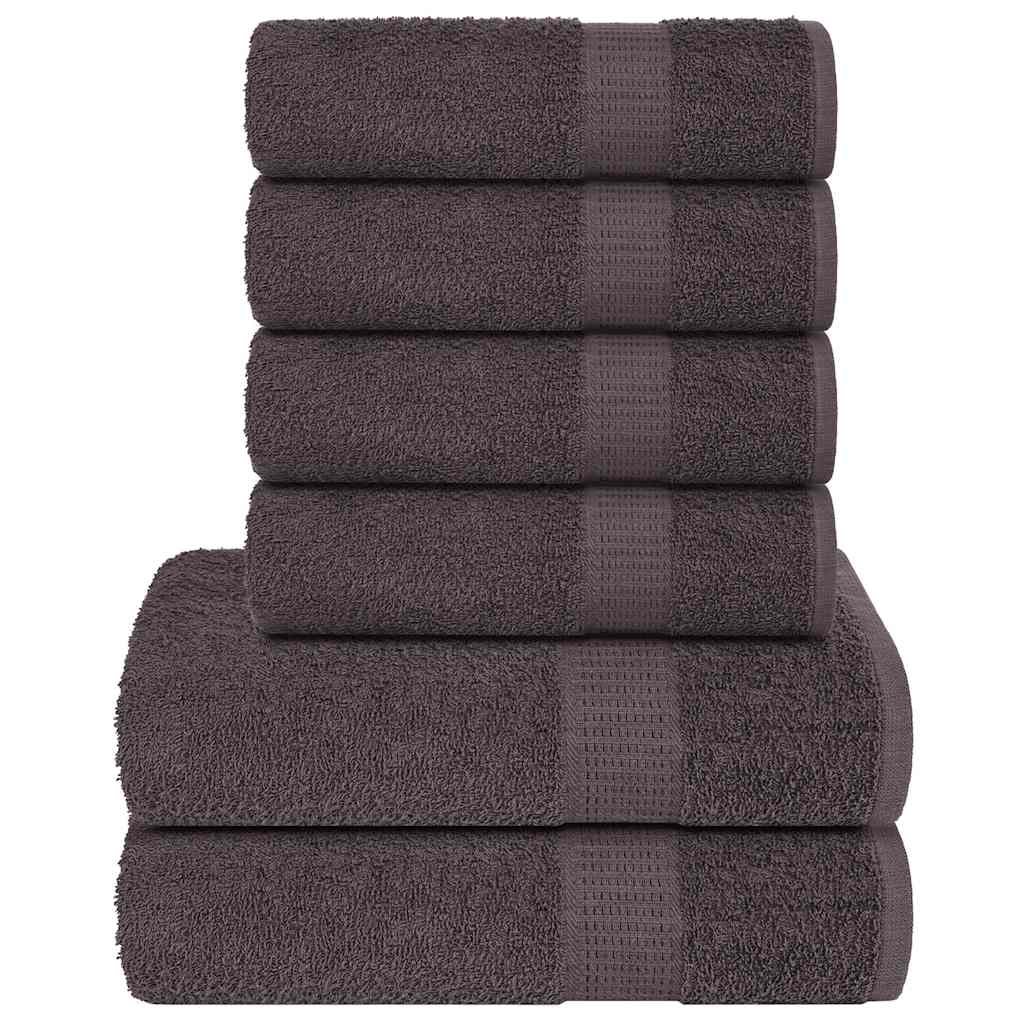 vidaXL 6-piece Towel Set FROGN 360 gsm white
