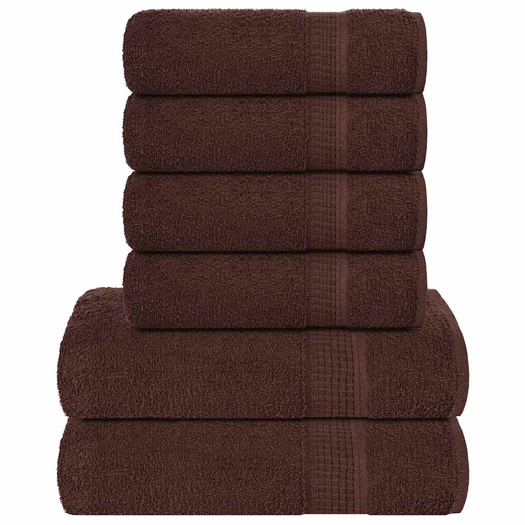 vidaXL 6-piece Towel Set FROGN 360 gsm white