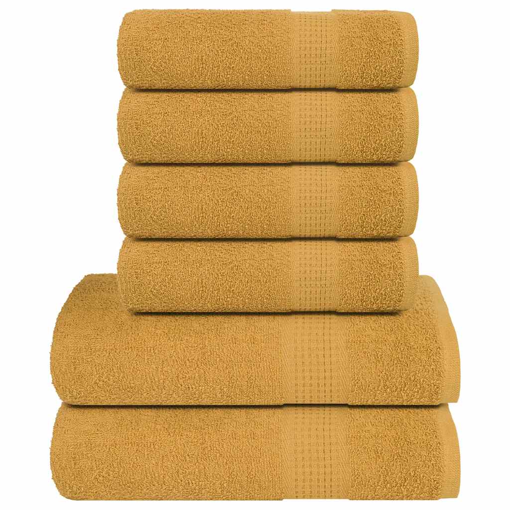 vidaXL 6-piece Towel Set FROGN 360 gsm white