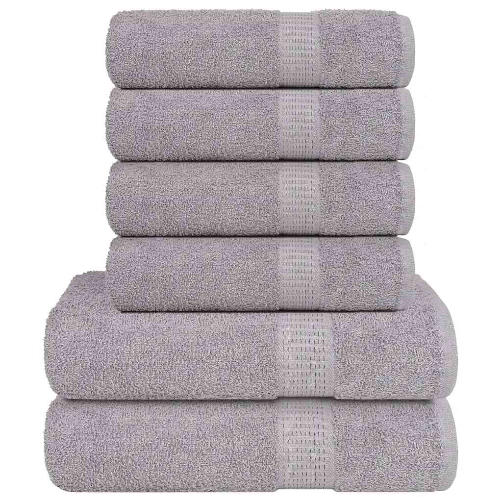 vidaXL 6-piece Towel Set FROGN 360 gsm white