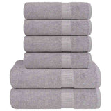 vidaXL 6-piece Towel Set FROGN 360 gsm white
