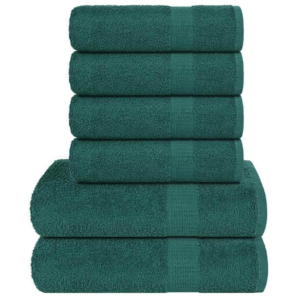 vidaXL 6-piece Towel Set FROGN 360 gsm white
