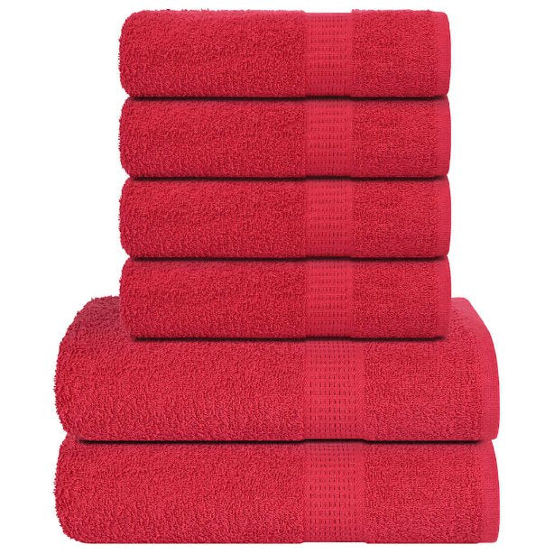 vidaXL 6-piece Towel Set FROGN 360 gsm white