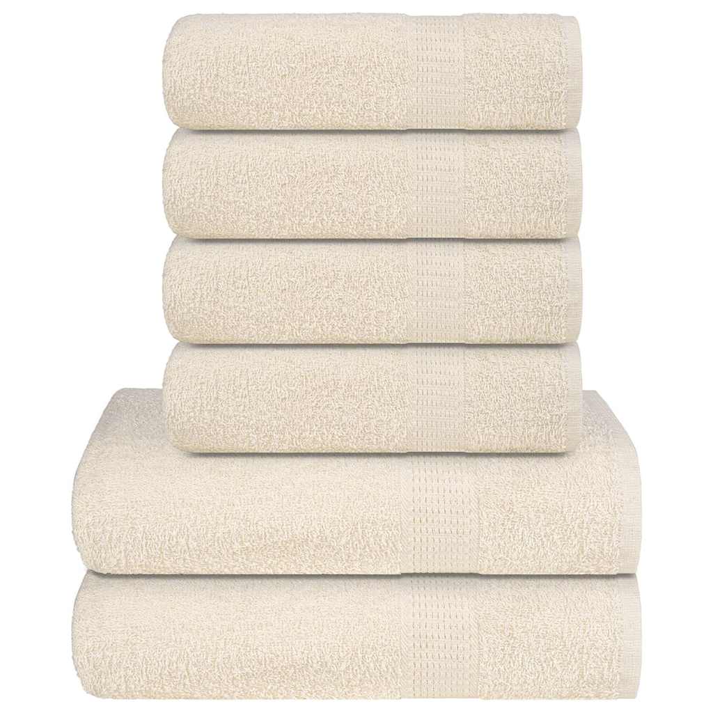 vidaXL 6-piece Towel Set FROGN 360 gsm white