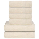 vidaXL 6-piece Towel Set FROGN 360 gsm white
