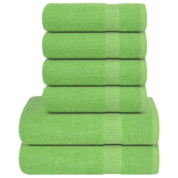 vidaXL 6-piece Towel Set FROGN 360 gsm white