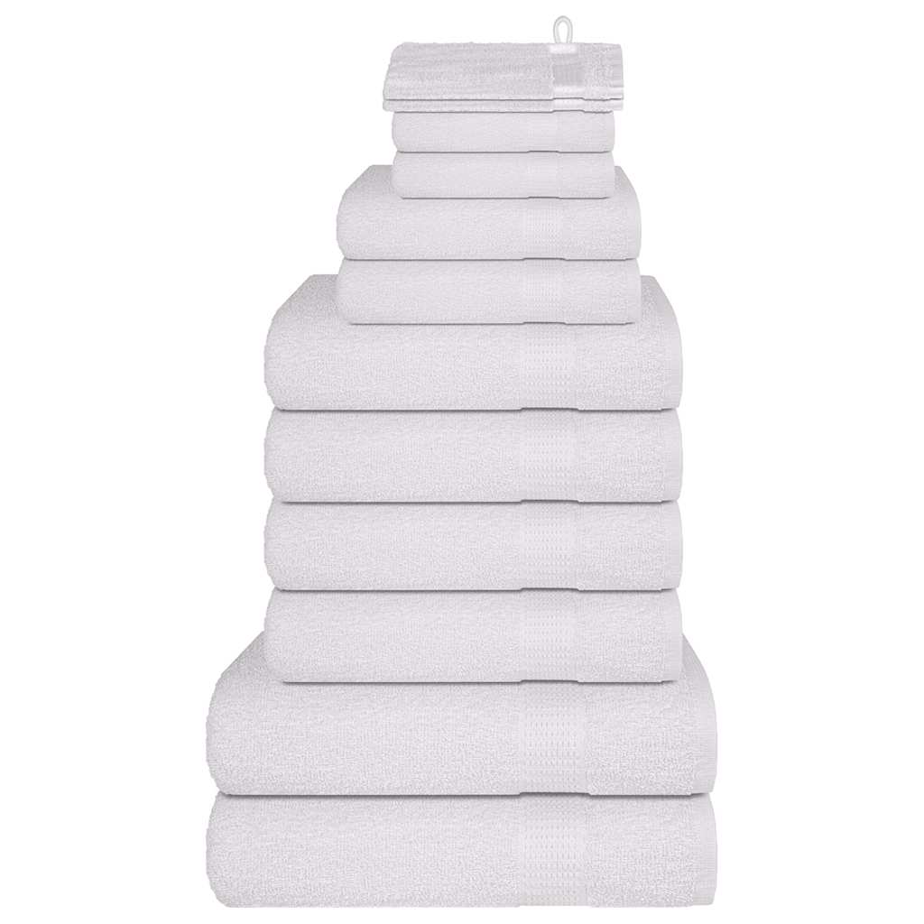 vidaXL 12-Piece Towel Set FROGN 360 gsm White