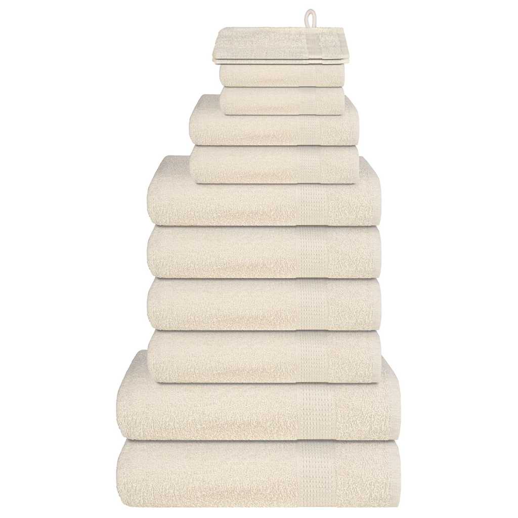 vidaXL 12-Piece Towel Set FROGN 360 gsm White