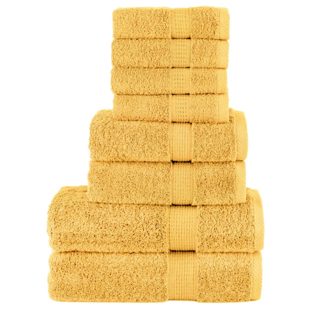 vidaXL 8-piece Towel Set SOLUND 600 gsm white