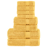 vidaXL 8-piece Towel Set SOLUND 600 gsm white