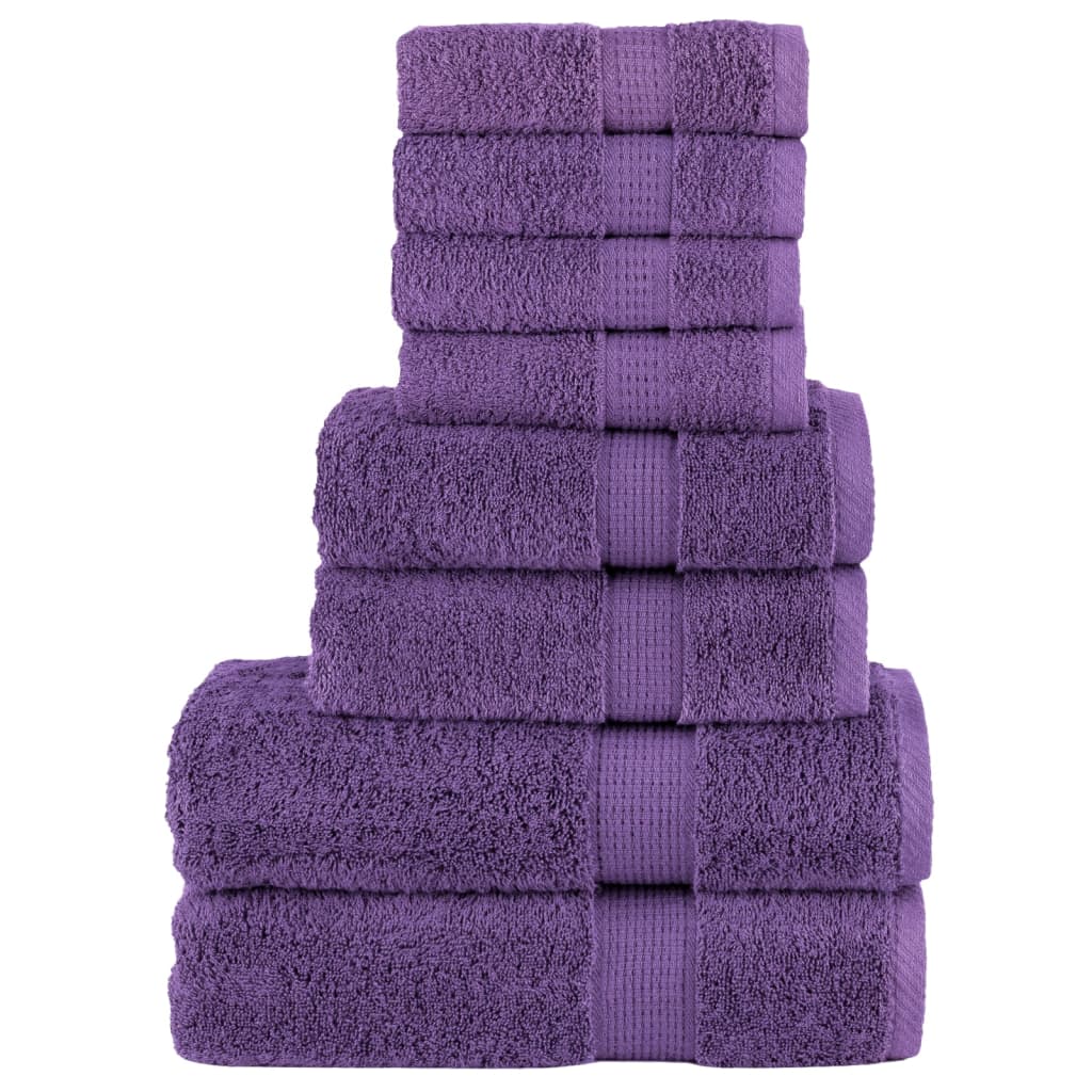 vidaXL 8-piece Towel Set SOLUND 600 gsm white