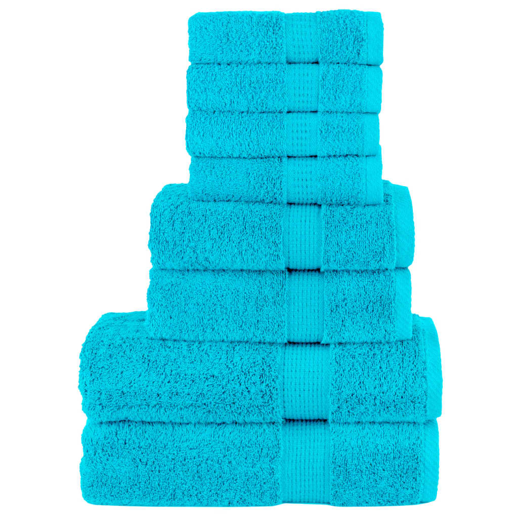 vidaXL 8-piece Towel Set SOLUND 600 gsm white