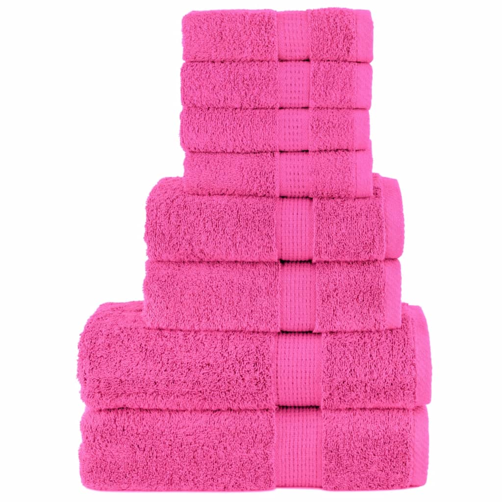 vidaXL 8-piece Towel Set SOLUND 600 gsm white