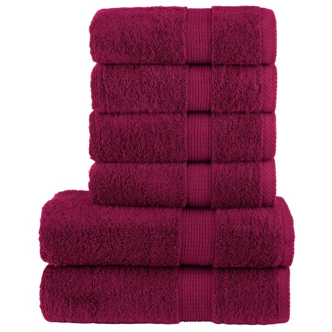 vidaXL 6-piece Towel Set SOLUND 600 gsm white