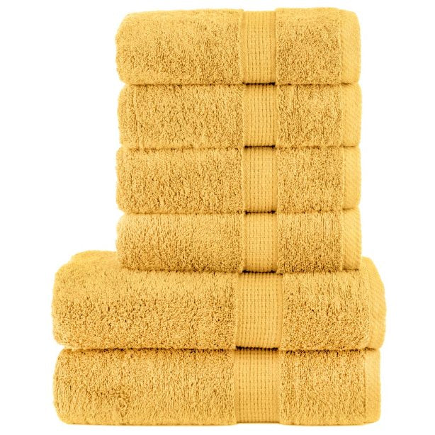 vidaXL 6-piece Towel Set SOLUND 600 gsm white