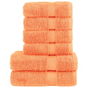 vidaXL 6-delige Handdoekenset SOLUND 600 g/m² wit