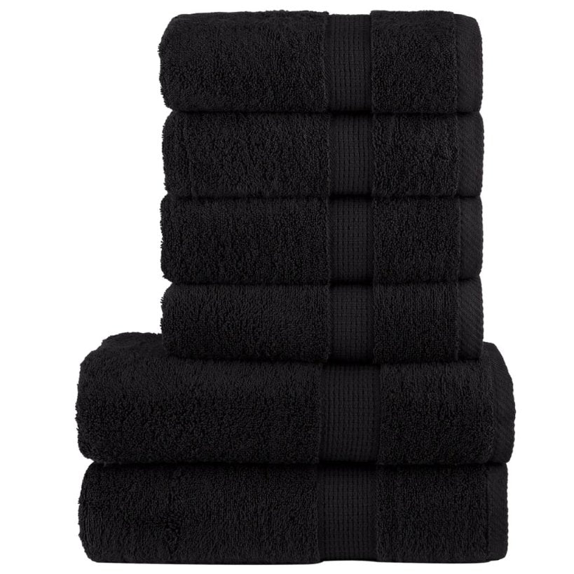 vidaXL 6-piece Towel Set SOLUND 600 gsm white
